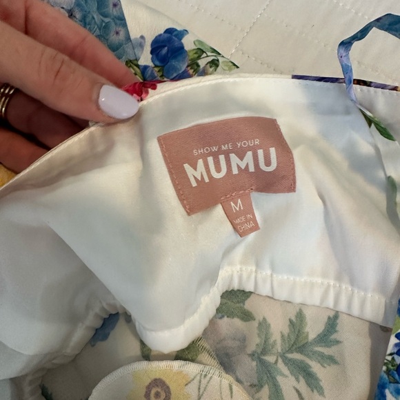 NWOT Show Me Your Mumu Romance Ruffle Dress Iv Botanical Floral M ! - Picture 7 of 7